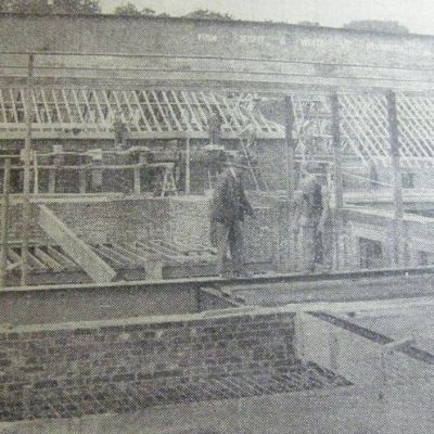 School hall under construction in 1930 